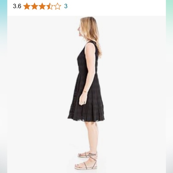 Max Studio Black Textured Sleeveless A-line Dress Size L - Picture 3 of 9